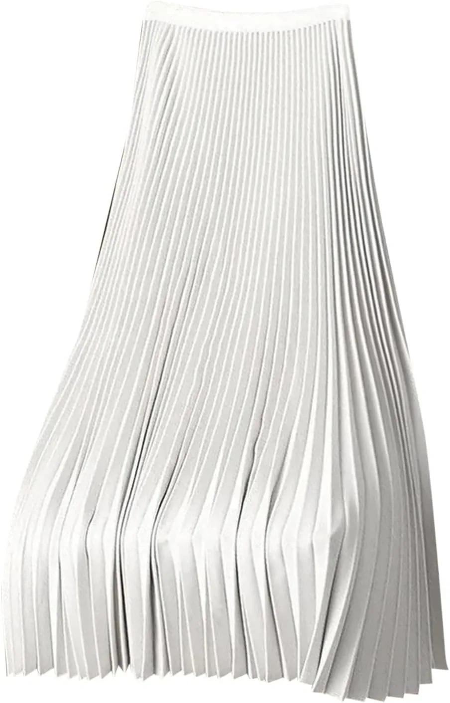 XUNRYAN Skirts for Women High Elastic Waist Pleated Shimmer Midi Skirt Flowy Swing A-line Skirts Fashion Clothes