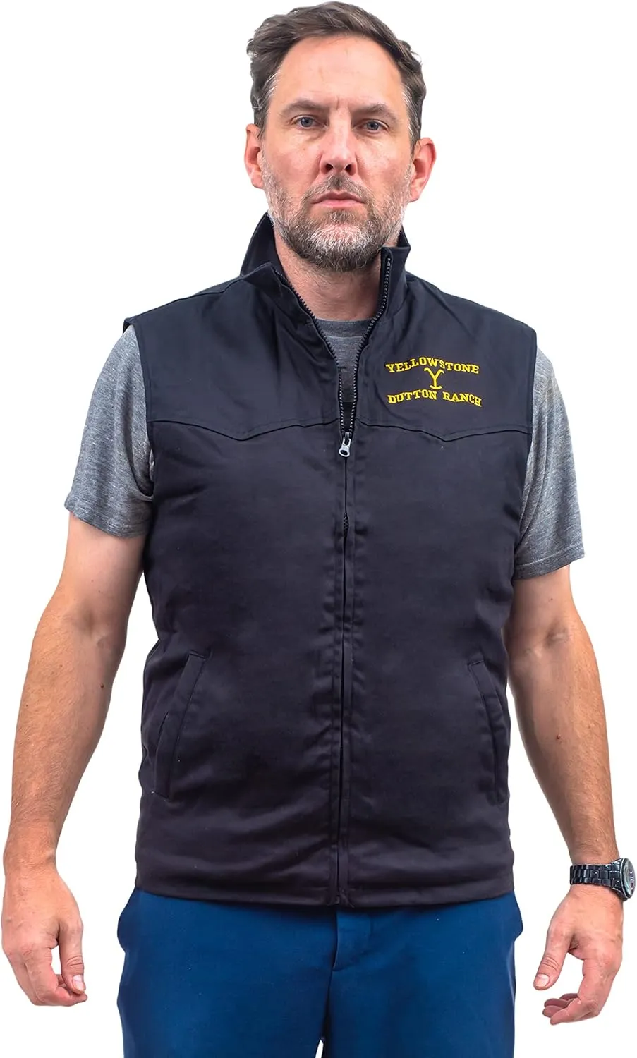 Yellowstone Dutton Ranch Zip Up Vest Jacket - Yellowstone Halloween Costume