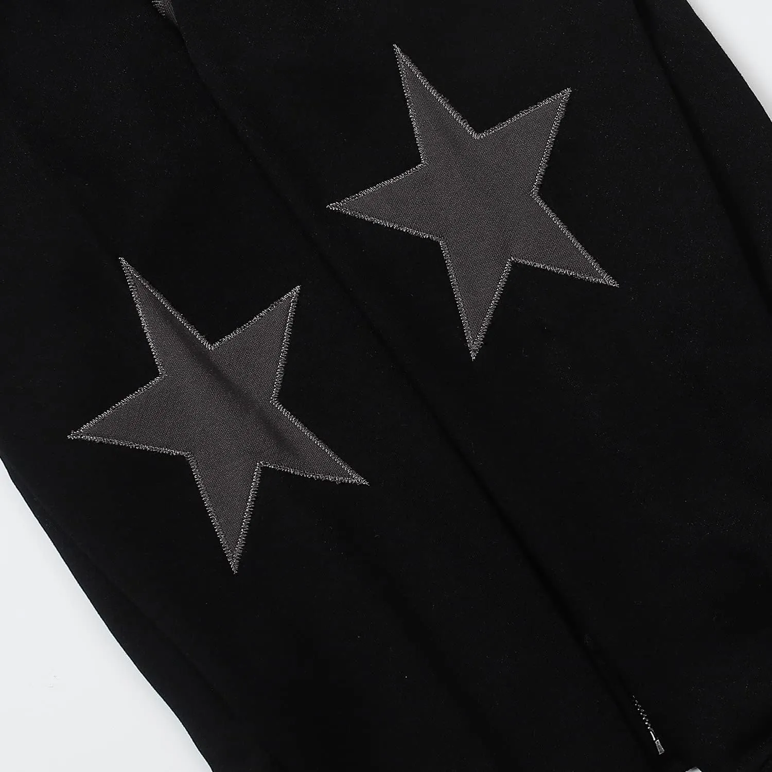 YEOU Women Star Print Zip Up Loose Fit Hoodies Y2K Retro Harajuku Oversized Hip Hop Gothic Punk Sweatshirts