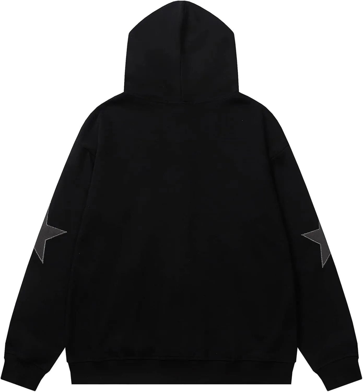 YEOU Women Star Print Zip Up Loose Fit Hoodies Y2K Retro Harajuku Oversized Hip Hop Gothic Punk Sweatshirts