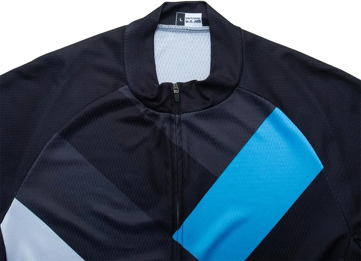 YIBIMOTTO Mens Full Zip Cycling Jersey 3 Rear Pockets Moisture Wicking Short Sleeve Quick Dry Biking Shirts