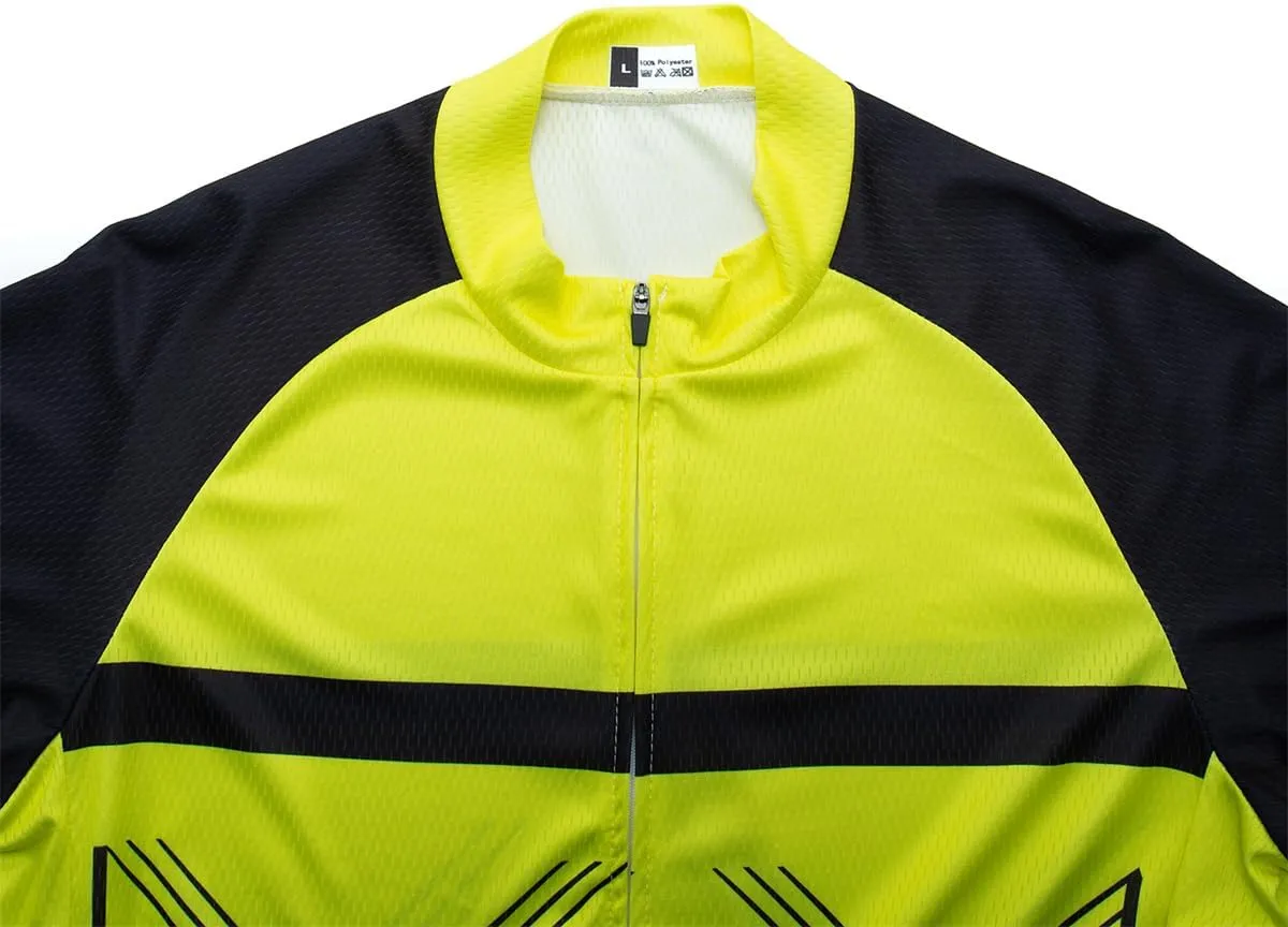 YIBIMOTTO Mens Full Zip Cycling Jersey 3 Rear Pockets Moisture Wicking Short Sleeve Quick Dry Biking Shirts