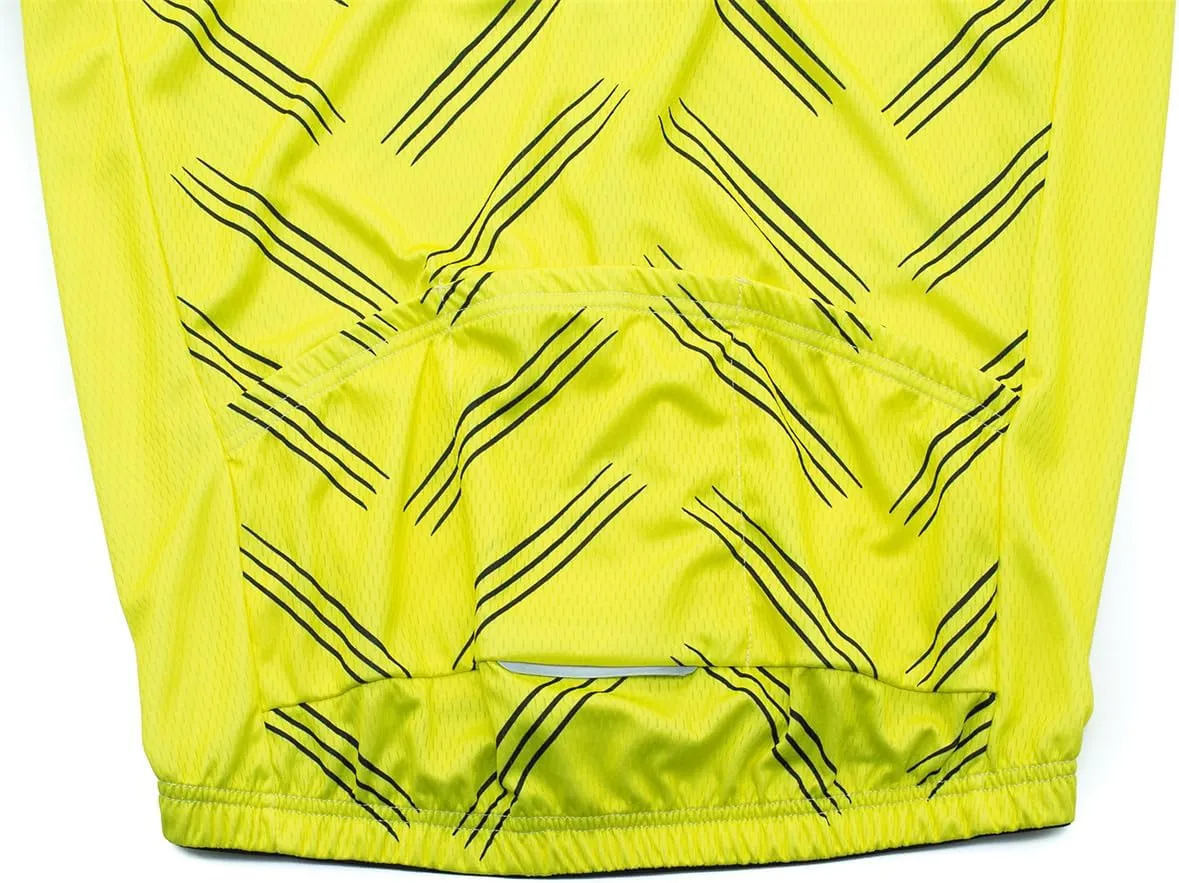 YIBIMOTTO Mens Full Zip Cycling Jersey 3 Rear Pockets Moisture Wicking Short Sleeve Quick Dry Biking Shirts