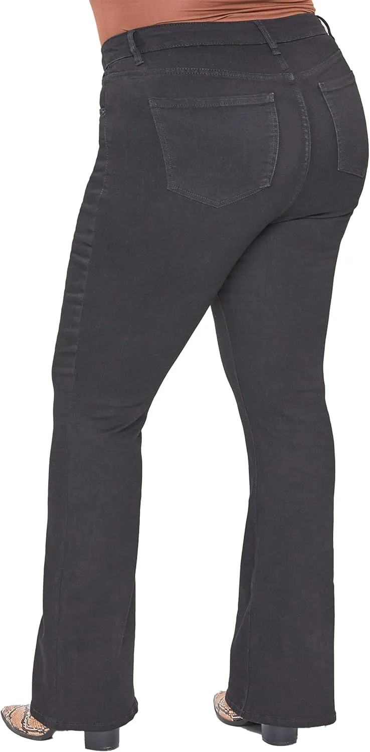 YMI Women's Junior Plus Size Basic Flare Jean